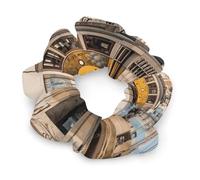 Hair Scrunchies for Women,Lisbon Tramprinted Soft Elastic Satin Scrunchies Hair Accessories Ponytail Holders