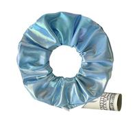 Hair scrunchies with zip pocket, elastic soft styling hair band, hair bands with pocket for tying and storage, for thin, fine, curly hair, women and girls, perfect for holidays