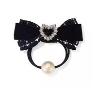 Hair Scrunchies Women's Bowknot Hair Rope Delicate Headpiece for Women Girls Ladies(Noir)