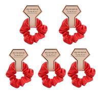 Hair Scrunchy For Bridesmaids Bridal Shower To Have And To Hold Your Hair Back Hairband Elegant Ponytail Holder 5PCS