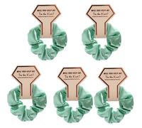 Hair Scrunchy For Bridesmaids Bridal Shower To Have And To Hold Your Hair Back Hairband Elegant Ponytail Holder 5PCS