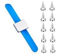 Hair Selecting Tool Magnetic Pin Holder Wrist Adjustable Pinky Hair Parting Ring Blue, Hair Selecting Tool, Hair Parting Ring, Braiding Rings for Parting Hair