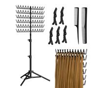 Hair Separator Stand for Braiding | Adjustable Hair Braiding Extension Divider Rack | Reinforced Two-Rod Structure Hair Braiding Tools for Various Types of Hair Extensions