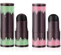 Hair Shading Sponge Pen,Instantly Hair Color Shadow Cover Gray, Long Lasting Waterproof, for Thinning, Bald Spots & Gray Root Line（Mocha Brown + Pearl Black）