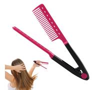 Hair Splint Comb, Fast Hair Straightening, Multifunctional Special Comb, V Shaped Curved Design, Ergonomic Handle, For Home, Travel, Dating, Holiday, Road, Hotel, Dorm, Business Trip