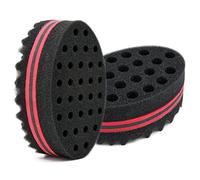 Hair Sponge Brush, Afro Curl Sponge Brush for Curls Dread Coils Hair Twist Wave Sponges Curling Brushes Small & Big Holes 2 Pcs