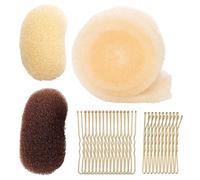 Hair Sponge for Updo, 180 cm Hair Padding for Updos Long Hair, Volume Insert Hair Styling Tool with 70 Bobby Pins and 2 Beige Volume Hair Base for Weddings and Formal Occasions