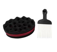 Hair Sponge Peach - Large Holes Hairstyle, Volumizing Curl Sponge | Hairdressing Accessory for Dreadlocks, Durable Grooming Solution with Easy Handling
