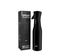 Hair Spray Bottle- NMB Continuous Water Mister Spray Bottle Empty, Fine Mist Curly Hair Spray Bottle for Taming Hair,Plants,Pets, Cleaning- Transparent White & Black- 300ml & 500ml (Black, 300ml)