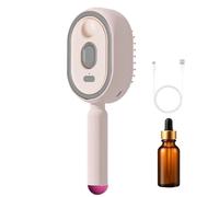 Hair Steam Brush - Anti-frizz Styling Tool, Rechargeable VAPOURs, Portable Styling Accessories, Oil Tank & Measuring Cup for Women Thick Curly Wavy Straight Hair Home Salon Travel Daily Use
