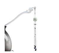 Hair stick 2pcs White/Green Acetic Acid Hair Sticks Forks Elegant Headwear Retro Pin Chain Pendant Jewelry for Women for Women(Color-05)