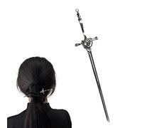 hair stick, Ancient Style Sword Hairpin,Chinese Style Hair Chopsticks Sword Hair Sticks for Bun with Red Tassel Hair Accessories for Women Girls Long Hair(Silver)