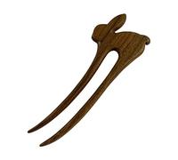 Hair stick,chinese hair pin,hair chopsticks,Wooden Carving U Shape Hair Chopsticks for Buns,Cute Rabbit Vintage Traditional Classical Style Hair Pins Stick