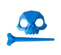 Hair Stick for Buns 3D Printed Skeleton Design Gothic Punk Clip
