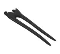 Hair Stick Fork Black for Women, Vintage Cat Carved Wood | Simple Elegant Style, Smooth Finish Helps Protect Strands, for Wedding and Recital Use