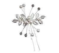Hair Stick Golden Leaves Pearl U-Shaped Hairpin