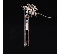 hair stick, Hair Fork,Chinese Traditional Classical Flower Pearls Tassel Pin Female Headwear