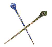 hair stick, Japanese Chinese hair chopsticks Hair Decor Chinese Traditional Style Hair Sticks for Bun Hair Accessories for Women Girls Hair Styling Decorations(2Packs Green+Blue)