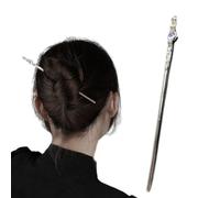 hair stick, New Chinese Style Moonstone Hair Sticks for Bun Moon Hairpin Witchy Jewelry Antique Hair Chopsticks Moon Stones Hair Accessories for Women(Sliver)