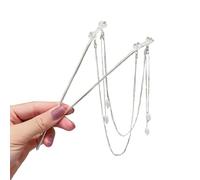 Hair stick,Retro Pearl Tassel Hairpin,Double Chain Hair Fork Chinese Style Hair Chopsticks Hair Stick Chignon Hair Bun Holder Hanfu Hair Accessories for Women