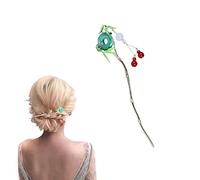 hair stick, Vintage Tassel Hairpin,Hair Chopsticks,Bun Fixing Hairpins,Vintage Bamboo Leaf Green Jade Flower Hairpin Hair Sticks Hairpin Accessories for Women Girls