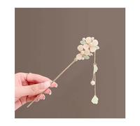 Hair stick Womens Crystal Hair Clasp Flowers Shape Design Silver Step Shake Hanfu Stick with Tassel Headwear Hairpins Jewelry for Women(Style 12)