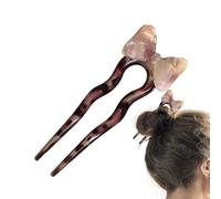 Hair Sticks for Long Hair, Hair Sticks for Buns, Chinese Hair Stick, U-Pins in French Retro Style for Hair Buns, Cute Bow Tie for Women