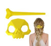 Hair Sticks for Women 3D Printed Gothic Punk Skeleton Design Clamp