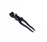 Hair Sticks,Hairpin,2pc Classic New Black Fox Hairpin Vintage Handmade Sandalwood Series Hair Sticks For Women Charming Head Jewelry Hair Accessories (Metal color : H020135D)