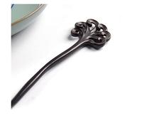 Hair Sticks,Hairpin,2pc Hairpin Sticks Carving Blackwood Simple Step Shake Vintage Dress Wooden Hair Forks Clips Accessories (Metal color : 2)