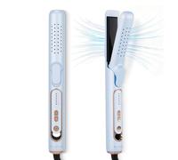 Hair Straightener and Curler Airflow Curling Iron Styling Tool, Blue | Ceramic Flat Iron Professional Fast Heating 5 Temperature Settings Dual Voltage Travel-Friendly