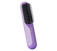 Hair Straightener Brush 3 Adjustable Temp Rechargeable for Girls Women Salon Violet, Purple, 20x4.3cm