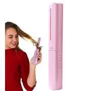 Hair Straightener Brush - 3 Levels 60s Heat Up Cordless Rechargeable Hot Comb, Portable Straightening Comb with 16 Teeth, Anti-Scald Hair Straightener for Thin Thick Hair