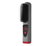 Hair Straightener Brush 4 Levels Rechargeable LED Display Ceramic Cordless | Hair Straightening Brush for Hairdressing Travel Festival Salon Home Wedding Grooming Party Daily