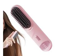 Hair Straightener Brush - ABS 20.5x4x4.5cm Cordless | Portable Electric Hair Comb with Ionic Technology, Mini Travel Styling, Straight Curl Two-in- | Girls Women Home Salon School Vacation