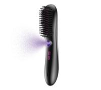 Hair Straightener Brush, Adjustable Setting, 22x4.5x6.2cm, Rechargeable Hair Comb, Electric Styling Brush, Fast Heating Performance, for Home Or Travel Use