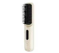 Hair Straightener Brush - Advanced Ionic Ceramic Heating Component, Anti-Scald Comb Tooth Piece, MCH Rapid Temperature Recovery Unit | for Thick Frizzy Beard Taming Grooming Maintenance Hardware Set