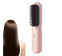 Hair Straightener Brush - Fast Heating Styling Tools With Anti-Burn Protection - Hot Hair Straightening Brush For Home, Travel, Holidays And In A Rush Morning