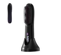 Hair Straightener Brush, Ion Hair Straightener Comb, Anti-Burn Styling Tool with LCD Display for On the Go Home Morning Routine
