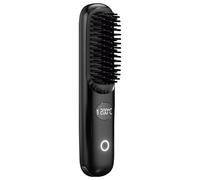 Hair Straightener Brush - Portable Multi-Functional 2-Inch Smoothing Styler, Professional Ionic Anti-Frizz Brush, Fast Heating Ceramic Tool | Volumizing Straightening for Thick Curly Straight Women