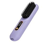 Hair Straightener Brush | Stylist with Heated Curls 3 Temperatures, Straightener Brush Damage Free | For Styling Long Thick Thin Curls Home Evening Meetings Wedding Holiday