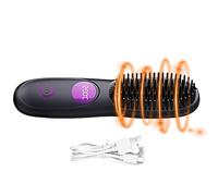 Hair Straightener Brush - USB Rechargeable 2 Temperature Adjustable Hair Brush - Anti-Scald Straightening Comb - for Girls Wife Girlfriend Home Bathroom Travel Vacation Business Salon