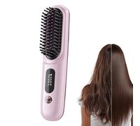 Hair Straightener Brush, Wireless Brush with Long Lasting Battery, Combs for Achieving Straight Hair, for Mothers Family Friends at Home On the Go Salon