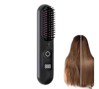 Hair Straightener - Ceramic Heated Styling Comb, USB Rechargeable Design, Mini Travel Tool | Three Temperature Levels, LED Display Control, Smooth Glide Performance for Daily Styling