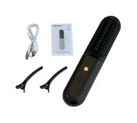 Hair Straightener Comb, Cordless Straightener | Lightweight Straightening Brush - Portable Temperature Cordless Hair Straightener Brush for Home and Travel