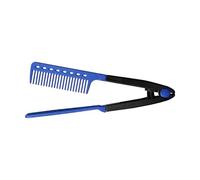 Hair Straightener Comb - Hairdressing Styling Flat Iron Comb,V Shaped Flat Ironing Supplies Styling Brush for Dating Vacation Holiday Commuting Home Road Trip