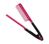 Hair Straightener Comb - Professional Flat Iron Assistant Brush with Curved Heat-Safe Design for Effortless Styling, Detangling, and Smoothing, Compact Hair Tool Home, 9.84inch