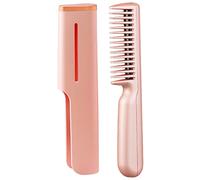 Hair Straightener Comb - Smoothing Brush with Anti Scald - USB Portable Hair Beard Straightening Brush - Multiple Plates Teeth Rechargeable Fast Heating Straightener Comb, Cordless Quick Heated Beard