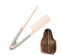 Hair Straightener Comb,V Shaped Flat Ironing Supplies Styling Brush,Hairdressing Styling Flat Iron Comb For Dating Vacation Holiday Commuting Home Road Trip