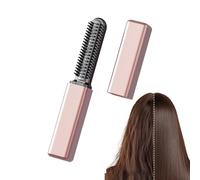 Hair Straightener - Foldable Portable Cordless Electric Comb | Multi-Functional 2-in-1 Hair Care and Smoothing Comb for Straightening Curling | Travel Hairs Styling Tool - Straight and Curly